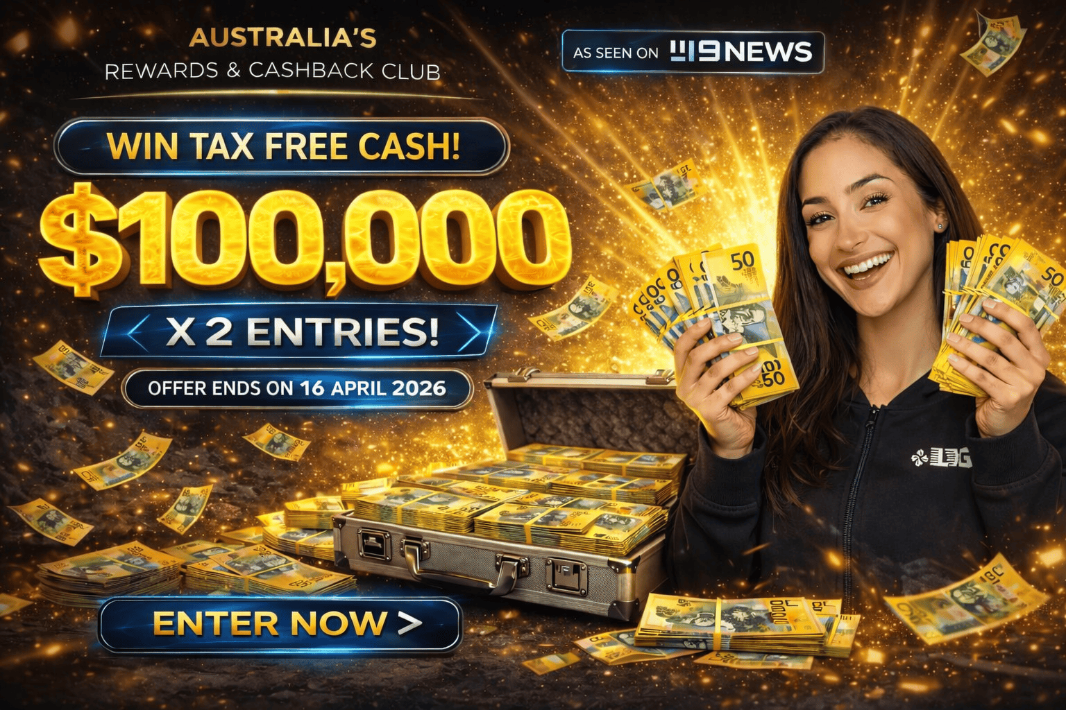 Mega Cash Giveaways $100,000 Tax Free Cash