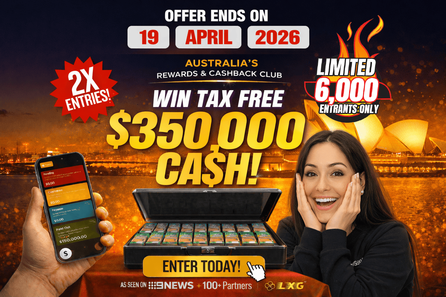 Mega Cash Giveaways $350,000 Tax Free Cash